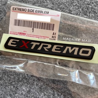 สินค้า แท้ศูนย์ 💯% โลโก้ เอ็กซ์ตรีโม EXTREMO CAMRY 2017-2019 ขนาด 10.7x1.6cm (UNM-75459-YZB10)