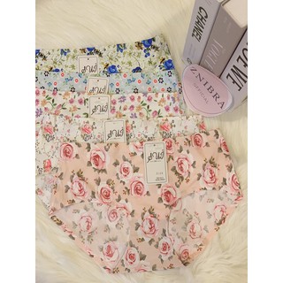 สินค้า znibra_official | Rosé Underwear กางเกงในไร้ขอบ ลายดอกกุหลาบ (2126)
