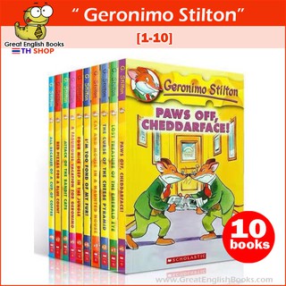 *พร้อมส่ง เล่ม1-75* การผจญภัยของเจ้าหนู Geronimo Stilton 1-10 (10 books) Full colour Scholastic