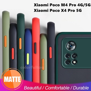 เคสโทรศัพท์มือถือแบบแข็ง ใส ผิวด้าน กันกระแทก กันรอยเลนส์กล้อง สําหรับ Xiaomi Poco M4 Pro X4 Pro 5G X4 NFC X4NFC M4Pro X4Pro M4 5G