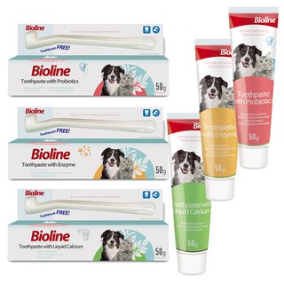 ภาพขนาดย่อของภาพหน้าปกสินค้ายาสีฟันสุนัข ยาสีฟันแมว สเปรย์ระงับกลิ่นปาก Bioline / Trixie ลดหินปูนสะสม ยับยั้งแบคทีเรีย ในช่องปากสุนัขและแมว จากร้าน onede_petshop บน Shopee