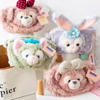 Duffy &amp; Shellie May &amp; Gelatoni &amp; Stella Lou Crossbody Clutch Bag กระเป๋าสะพายข้าง หมีขนปุยจากDisney