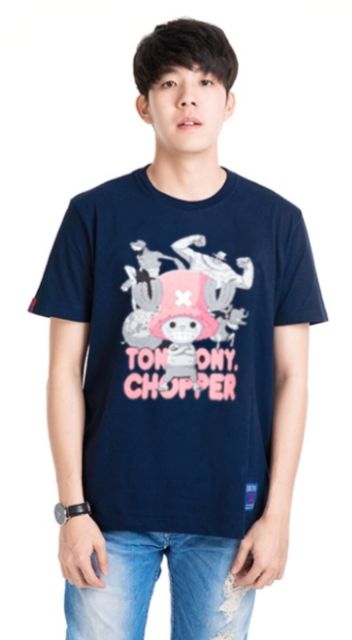 เสื้อยืดวันพีช-one-piece-chopper-504-bk-สีดำ