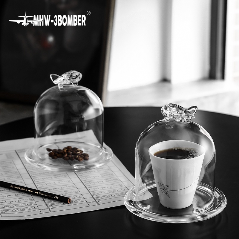 mhw-3bomber-glass-cloche-แก้วครอบกาแฟ-เค้ก-ฝาแก้วทรงโดม