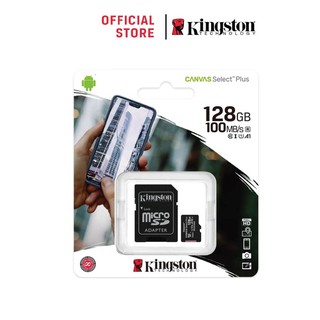 ภาพขนาดย่อของภาพหน้าปกสินค้าKingston 128GB รุ่น Canvas Select Plus Class 10 แบบ MicroSDHC Card + SD Adapter (SDCS2/128GB) จากร้าน kingston_online บน Shopee
