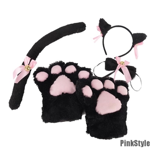 [PinkStyle] ชุดเครื่องแต่งกายคอสเพลย์ ถุงมือ รูปอุ้งเท้าแมว 5 ชิ้น/ชุด