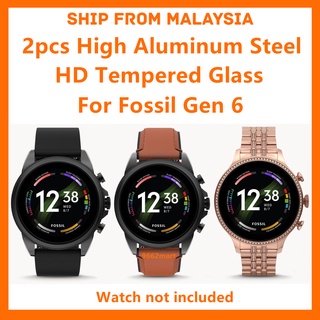 Fossil Gen 6 กระจกนิรภัยกันรอยหน้าจอ [ 2 ชิ้น ] สําหรับ Fossil Gen 6 42 มม. / 44 มม.
