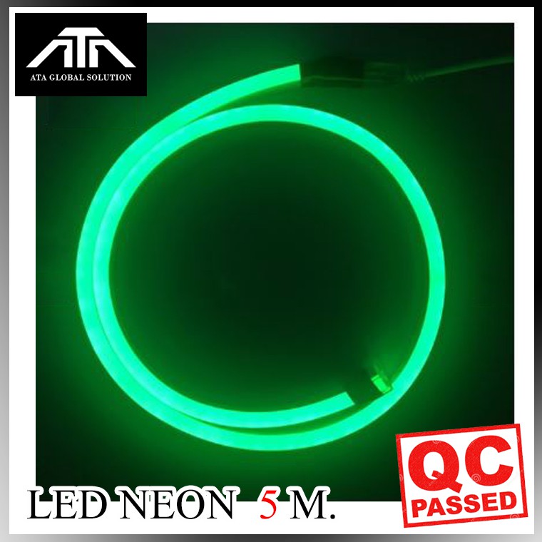 led-neon-แบ่งขาย-สีเขียว-led-220-v-พร้อมหัวต่อใช้งาน-5-เมตร