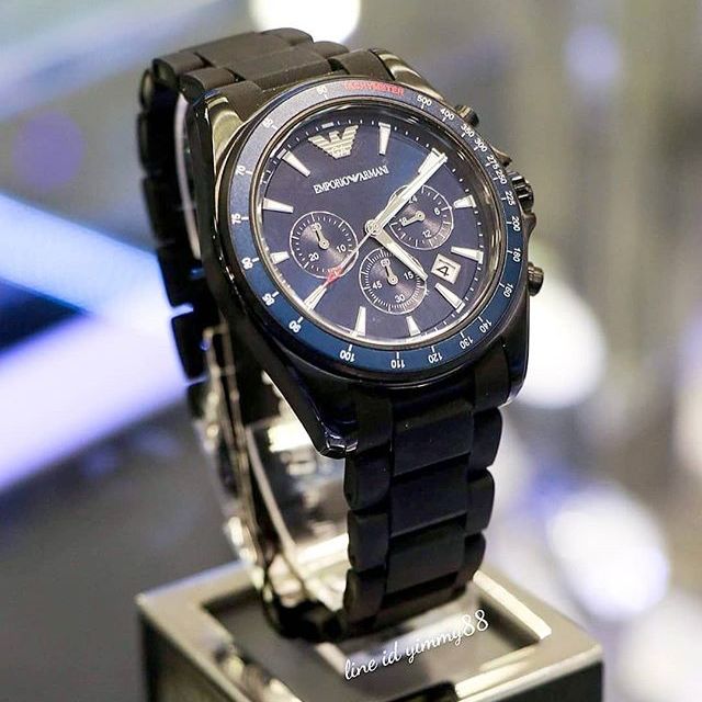 Emporio Armani Men's AR6121 Sport Black Silicone Quartz | Shopee Thailand