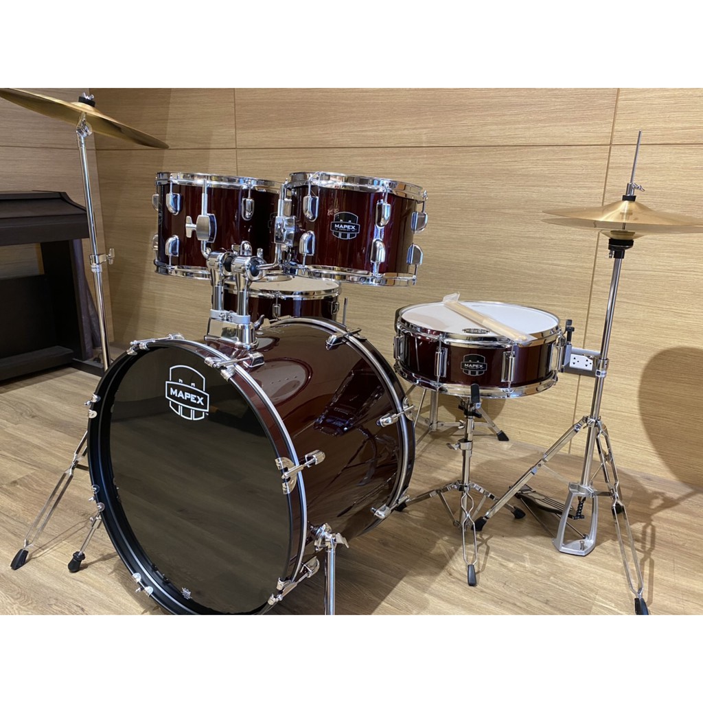 mapex-prodigy-รุ่นใหม่-2020-ทอม-10-12-นิ้ว-กลองชุดมาตรฐาน-5ใบ-กลองทำจากไม้เบสวู้ด-ให้โทนเสียงหนา-หนังกลอง-remo