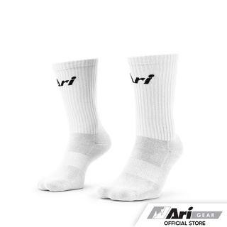 สินค้า ARI CREW SOCKS - WHITE ถุงเท้า อาริ สั้น สีขาว