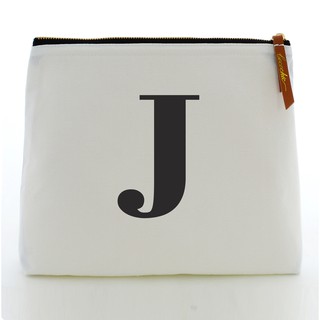 กระเป๋า ALPHABET MAKEUP BAGS LARGE WHITE “J”