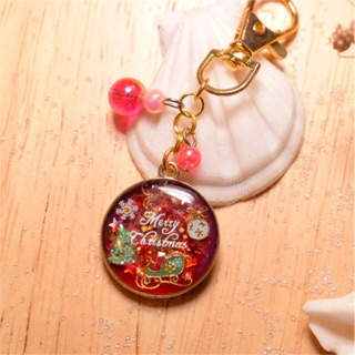 พวงกุญแจเรซิ่น  handmade กลิ่นอายคริสมาส คลาสสิคมากๆ
