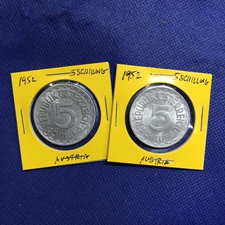Special Lot No.60234 ปี1952 ออสเตรีย 5 SCHILLING เหรียญสะสม เหรียญต่างประเทศ เหรียญเก่า หายาก ราคาถูก