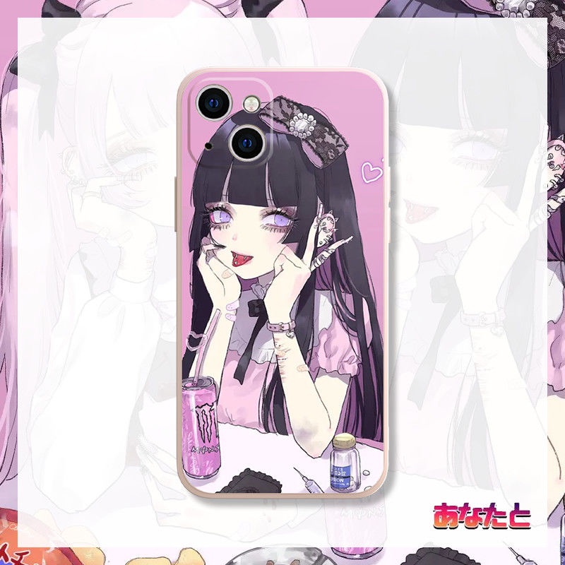เคสไอโฟน-เคสไอโฟน11-เคสไอโฟน13-โฟนxr-compatible-for-iphone-11-12-13-pro-max-x-xr-xs-max-7-8-plus-เคสไอโฟน6-6s-สาวอะนิเมะ