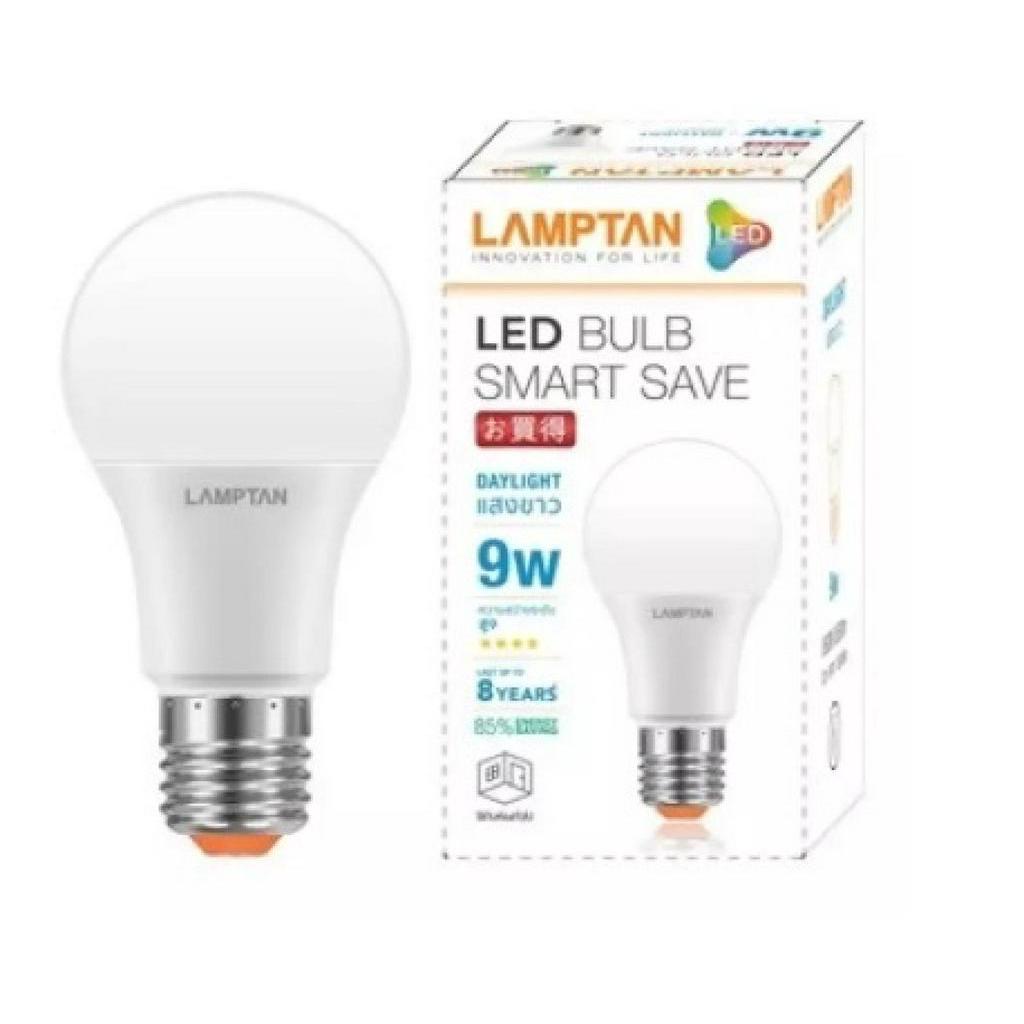 LAMPTAN หลอดไฟ LED 9W Bulb Smart Save ขั้ว E27 แสงขาว / แสงวอมไวท์ ...
