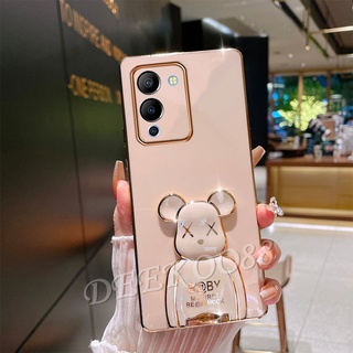 2022 New เคสโทรศัพท์ Infinix Note 12 Pro 5G 4G Hot 12Pro 11 2022 Phone Case with Lovely Cute Bears Stand Holder Couple Loves Back Cover เคส Note12Pro Hot11 Hot12 Pro Protection Casing