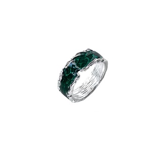 แหวนแฟชั่น สีเขียว สไตล์ฮิปฮอป สําหรับผู้ชาย และผู้หญิง
