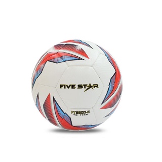 ลูกบอล ลูกฟุตบอล ลูกฟุตบอลหนังเย็บFBT เบอร์ 5 FIVE STAR รุ่น FT-6600(ขาว-แดง)