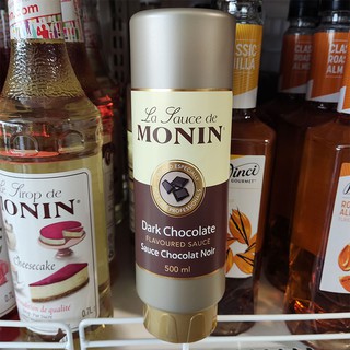 🔥ราคาถูกที่สุด🔥 MONIN Dark Chocolate Sauce (Squeeze bottle) 500 ML | โมนิน ดาร์กช็อกโกแลตซอส 500 มล