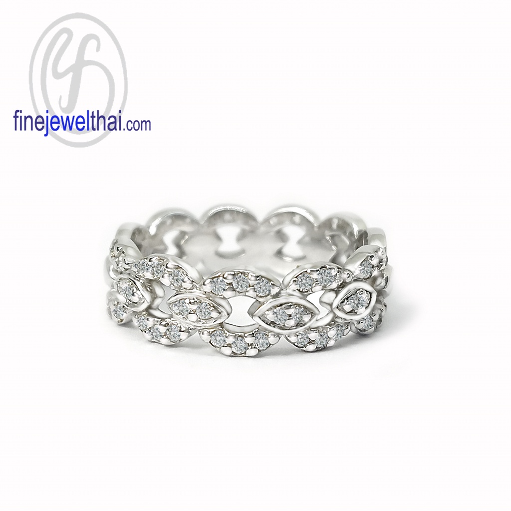 finejewelthai-แหวนเพชร-แหวนเงิน-เพชรแท้-เงินแท้925-แหวนหมั้น-แหวนแต่งงาน-diamond-silver-wedding-ring-r30150di