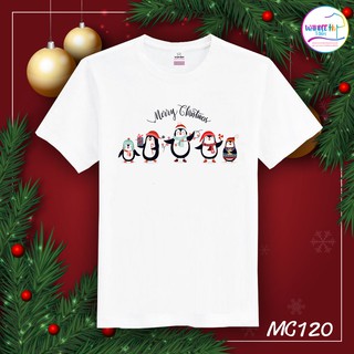 เสื้อยืดคริสต์มาส เสื้อคริสต์มาส Christmas &amp; Happy new year (MC120)เสื้อยืดผู้หญิง