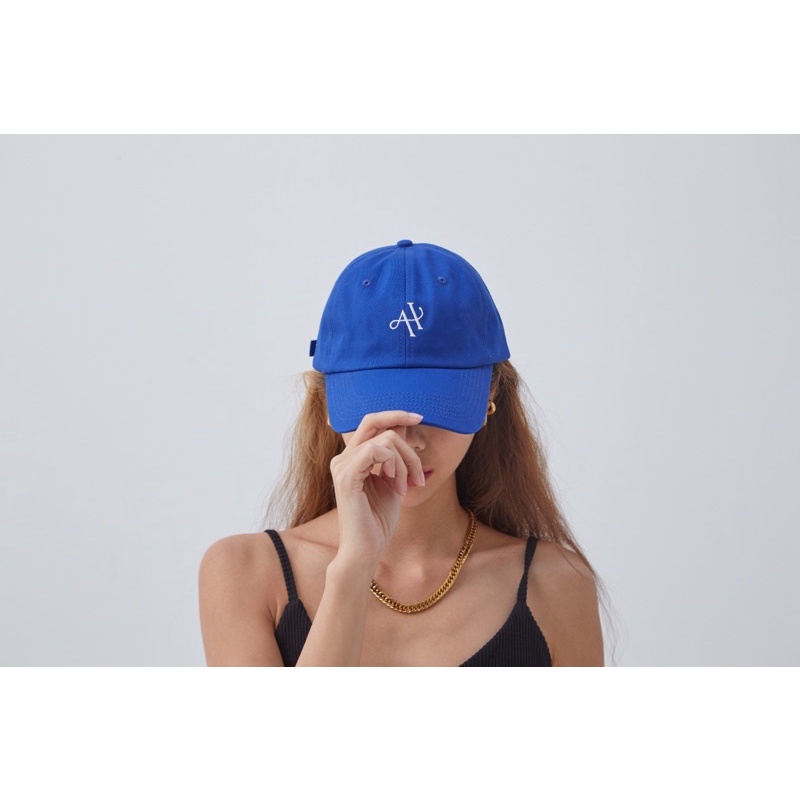 ahc001-logo-cap-navy-หมวกผ้าคอตตอนสกรีนโลโก้