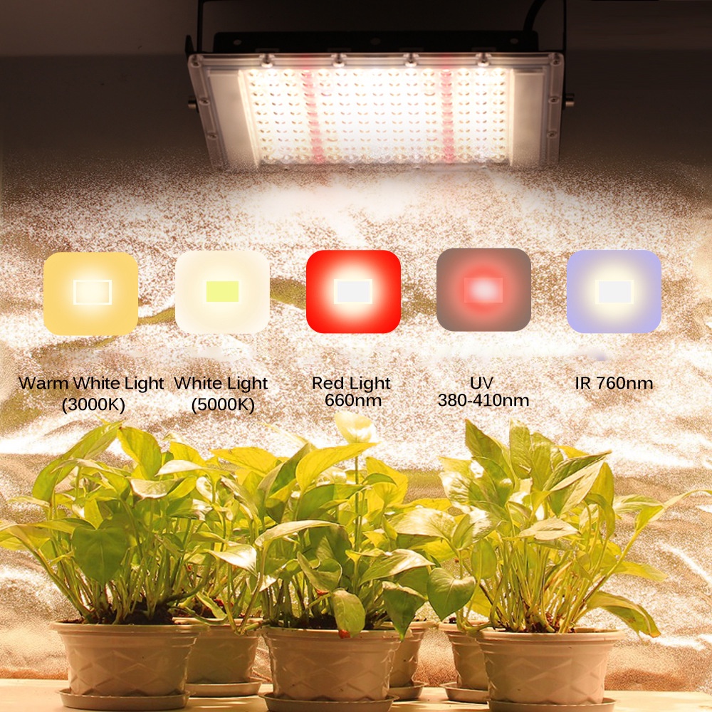Full Spectrum LED Grow Light 600W ไฟปลูกต้นไม้ 220V สายไฟ 1.5m | Shopee ...