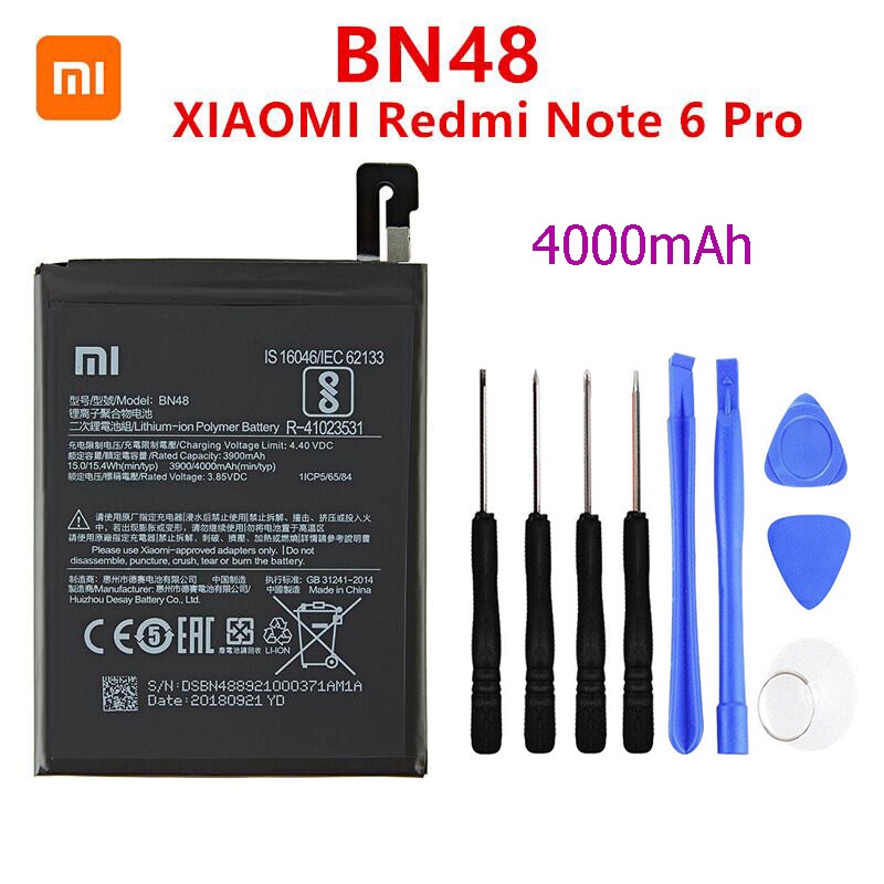 Batterie Compatible Pour Xiaomi Redmi Note 6 Pro + Outils De Remplacement - Neuf - Marque OuiSmart