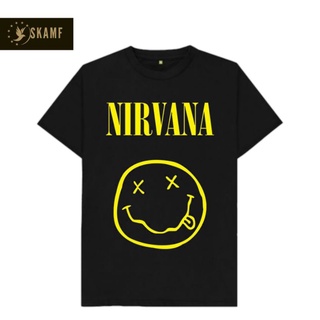 เสื้อยืดผ้าฝ้ายพิมพ์ลายขายดี เสื้อยืด พิมพ์ลาย Nirvana BAND Music สําหรับผู้ชาย และผู้หญิง | เสื้อยืด พิมพ์ลาย Nirvana I