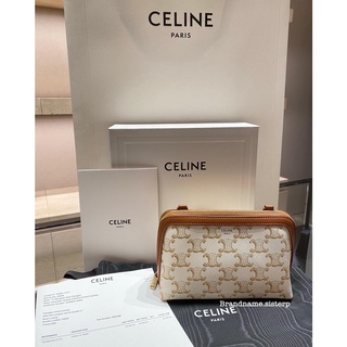 New Celine Clutch with Chain / White color