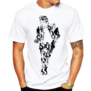 เสื้อยืดผ้าฝ้ายพิมพ์ลาย เสื้อยืดคอกลม พิมพ์ลาย MJ Jackson Dancing Silhouettes Icon Art แฟชั่นฤดูร้อน สําหรับผู้ชาย 2022