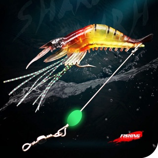 เรืองแสง เหยื่อตกปลา 2 ชิ้น soft shrimp Soft Plastic Lure เหยื่อปลอมตกปลา เหยื่อปลา เหยื่อตกปลาช่อน เหยื่อปลอม เหยือตกปลา