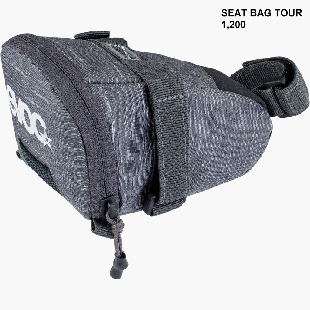 กระเป๋าใส่จักรยานใต้เบาะ-evoc-seat-bag-tour-carbon-grey