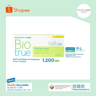 Bausch &amp; Lomb : Biotrue ONEday for Presbyopia คอนแทคเลนส์สายตายาวตามวัย (1 Box :15 Pairs)