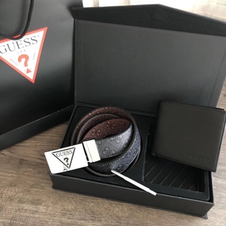 GUESS Leather Belt &amp; Wallet Set