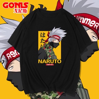 【🔥🔥】เสื้อยืด พิมพ์ลายกราฟฟิค Naruto Sommer Kurzarm Herren Flut Marke Junge สําหรับผู้หญิง