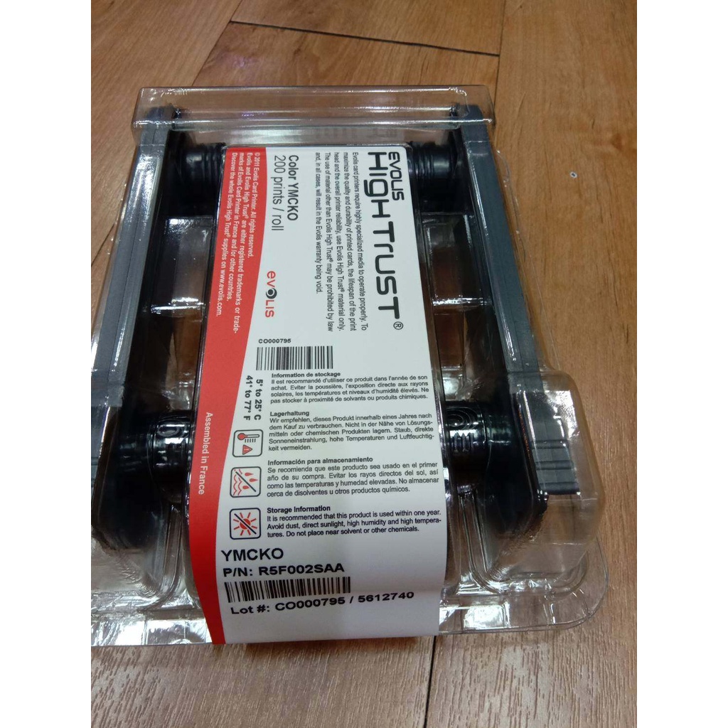 Evolis R5F002SAA หมึกสี YMCKO สำหรับเครื่องพิมพ์บัตร ZENIUS พิมพ์ได้ ...