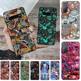 Exquisite graffiti puzzle Samsung S20 Fe Samsung S9 Plus Samsung S21 Plus Samsung S21 anti-drop TPU Soft silicone phone case Cover