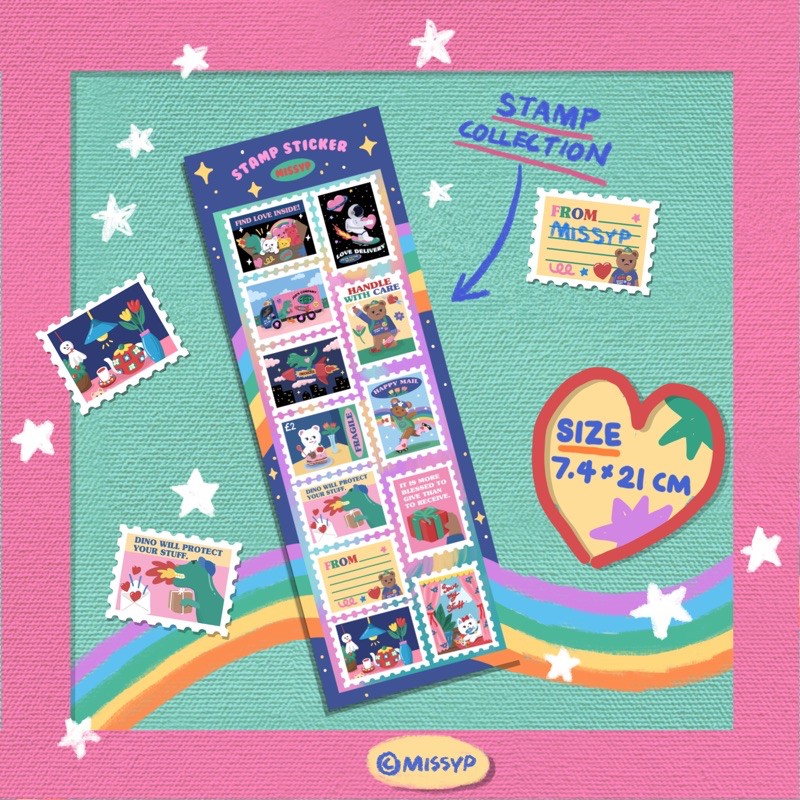 STICKER STAMP (long sticker) | Shopee Thailand