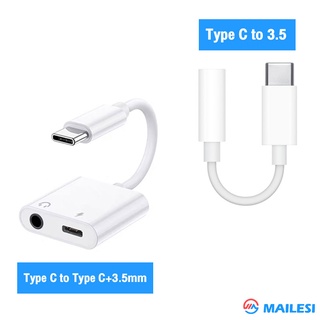 ภาพหน้าปกสินค้าMAILESI  สายแปลงหูฟัง พร้อมชาร์จ 2in1 สายแปลงหูฟัง Type C to Type C+3.5mm / สายแปลงหูฟัง Type c to 3.5mm ที่เกี่ยวข้อง