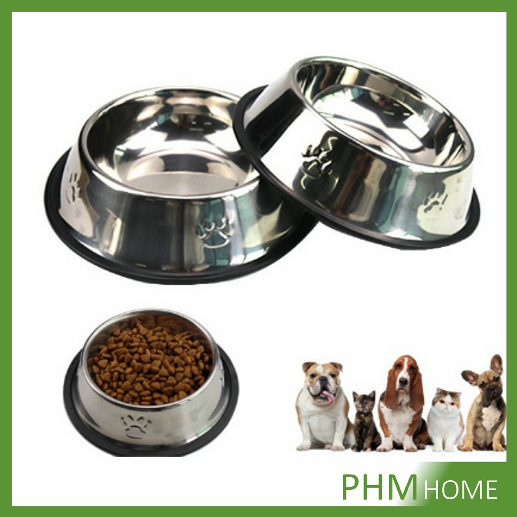 deethaiชามอาหารสแตนเลส-ชามอาหารสัตว์เลี้ยง-ชามหมา-ชามแมว-ชามหมา-stainless-steel-pet-bowl