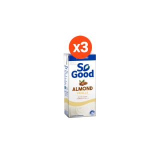 So Good นมอัลมอนด์ รสวานิลลา Almond Milk Vanilla 1 ลิตร (3 กล่อง) [BBF:1May24]