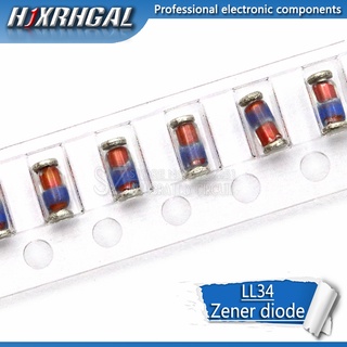 200pcs 0.5W Zener diode 1/2W LL34 ZMM BZV55C 11V 12V 13V 15V 16V 18V 20V 22V 24V 27V 30V 33V 36V 39V 43V 47V