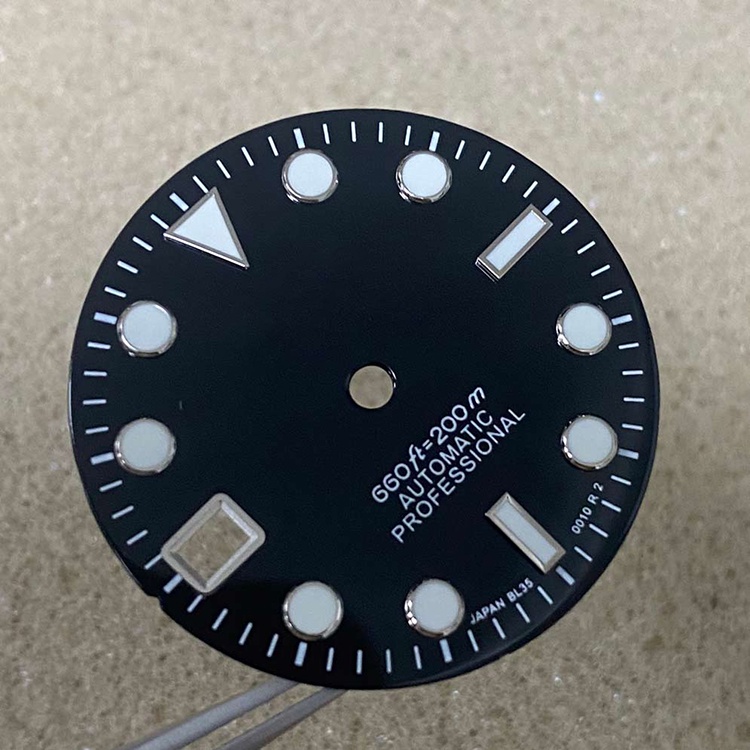 ภาพสินค้าหน้าปัดนาฬิกาข้อมือ 9 O'clock เรืองแสง สีเขียว 28.5 มม. สําหรับ NH35 Movement จากร้าน fufang.th บน Shopee ภาพที่ 1