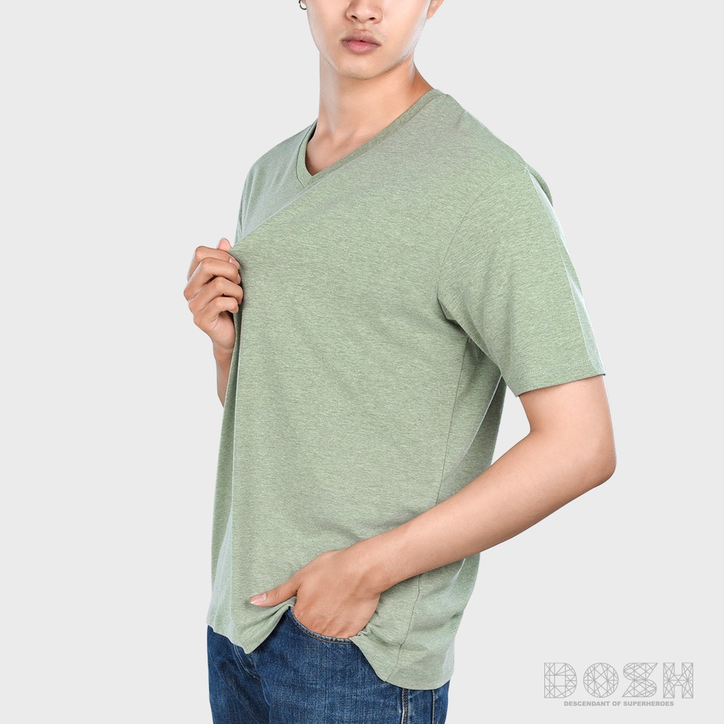 dosh-basic-t-shirts-เสื้อยืดคอวี-สีเขียว-fumt5002-lg