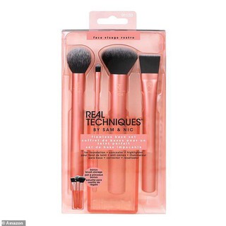 เซตแปรงแต่งหน้า Real Techniques Rebel Edge Trio (for Bronzer + Shadow + Highlighter) 3item