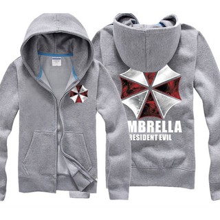 เกมสยองขวัญคลาสสิค Resident Evil Umbrella Company โลโก้ Thickened Tops Velour Hoodie