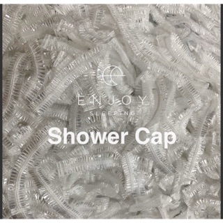 Shower cap หมวกอาบน้ำ หมวกอาบน้ำตัวหนอน มีทั้งพลาสติก/วัสดุย่อยสลาย ของใช้โรงแรม โรงพยาบาล