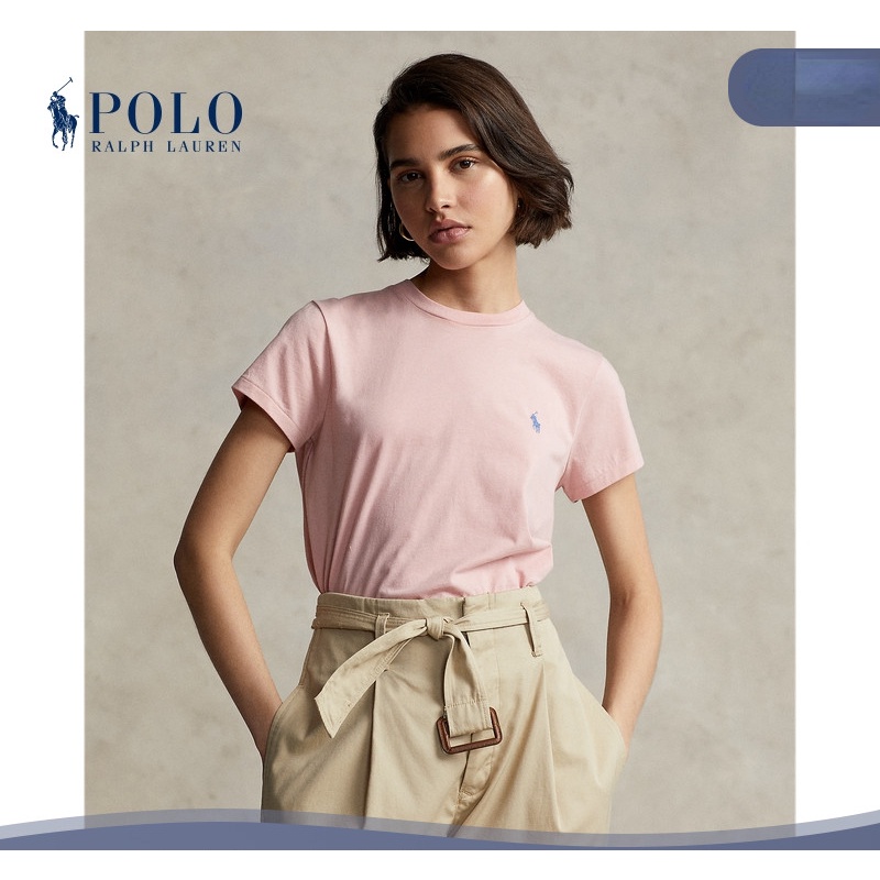 ralph-lauren-เสื้อยืดคอกลม-ผ้าฝ้าย-สําหรับผู้หญิง-rl23359